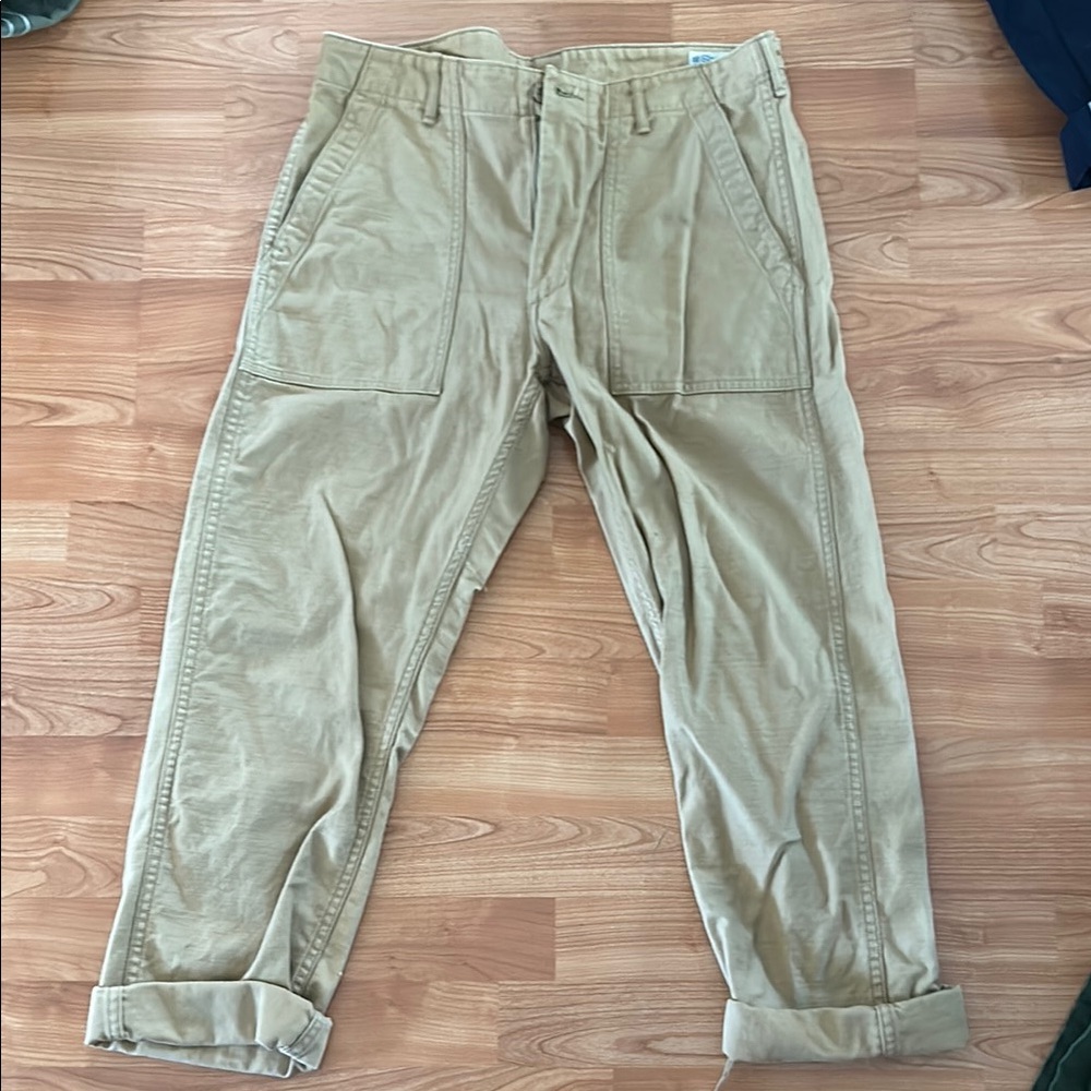 Orslow beige slim fatigue pants Medium 32-34